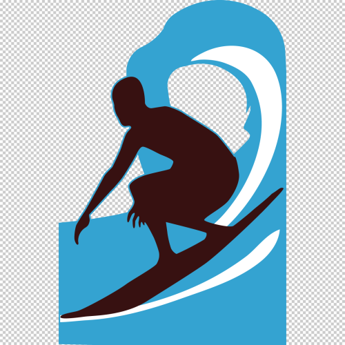 SP12770 Surfing Dude Man Waves Pipeline Ocean Silhouette Cardboard